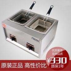 DY22商用雙缸燃?xì)庥驼ㄥ?煤氣雙鍋薯條機/油炸機送雙籃送配方