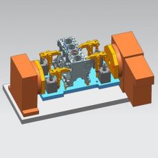 發(fā)動機(jī)缸體液壓夾具 發(fā)動機(jī)缸體夾具 工裝自動化夾具